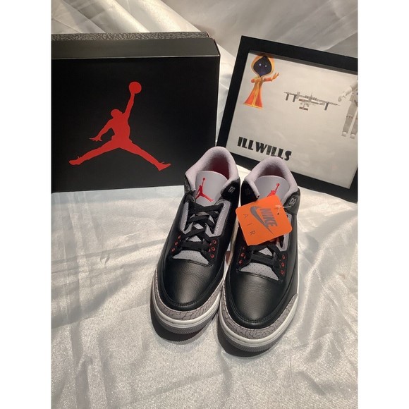 Nike Air Jordan 3 Retro Black Cement DM0966-010 Boys. SZ 7.0 GSNew DS